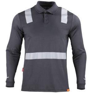 POLERA POLO HIBRIDA C/REFLECTIVA  M/LARGA