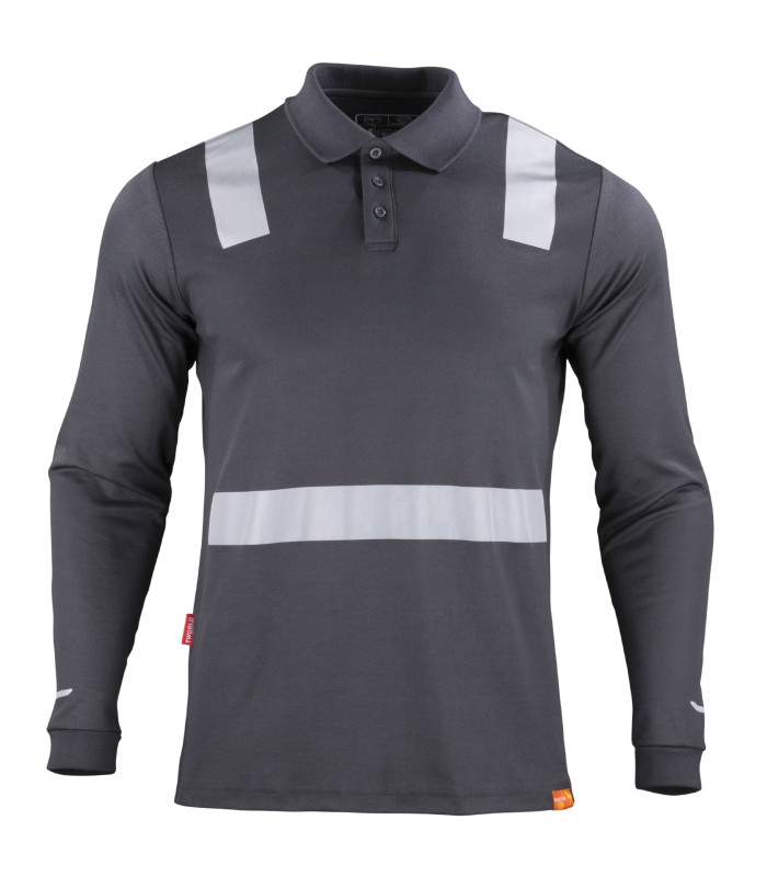 POLERA POLO HIBRIDA C/REFLECTIVA M/LARGA